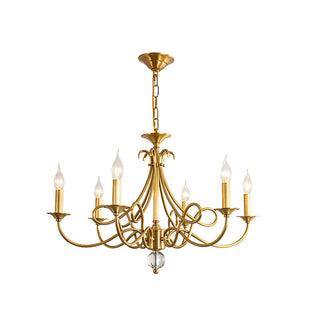 Paola Regal Gold Fabric Chandelier