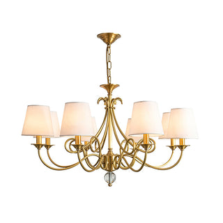 Paola Regal Gold Fabric Chandelier
