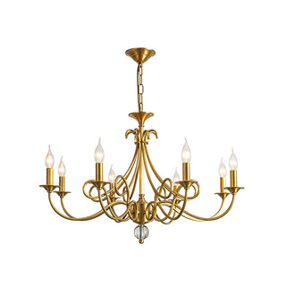 Paola Regal Gold Fabric Chandelier
