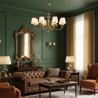 Paola Regal Gold Fabric Chandelier