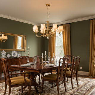 Paola Regal Gold Fabric Chandelier