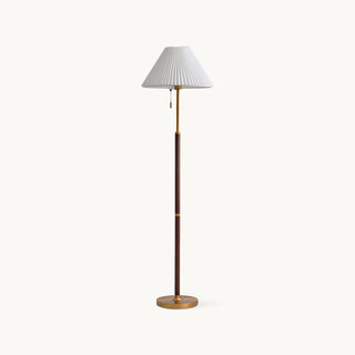Parco Dark Wood Metal Floor Lamp