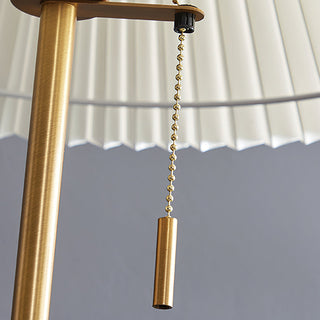 Parco Dark Wood Metal Floor Lamp