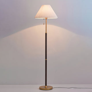 Parco Dark Wood Metal Floor Lamp