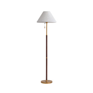 Parco Dark Wood Metal Floor Lamp