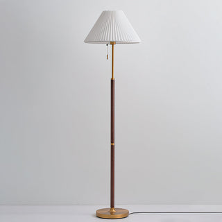 Parco Dark Wood Metal Floor Lamp