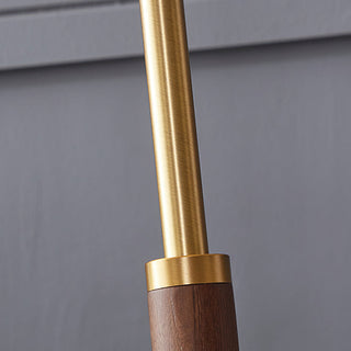 Parco Dark Wood Metal Floor Lamp