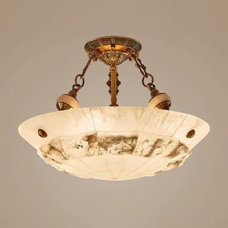Auremont Carved Alabaster Ceiling Light