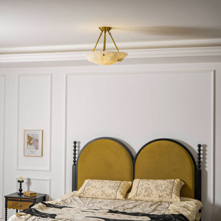 Auremont Carved Alabaster Ceiling Light