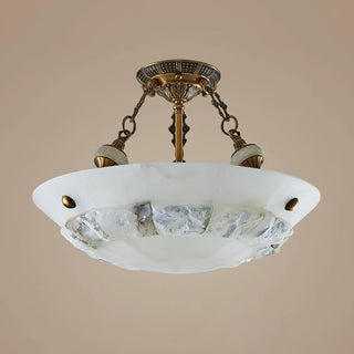 Auremont Carved Alabaster Ceiling Light