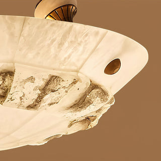 Auremont Carved Alabaster Ceiling Light