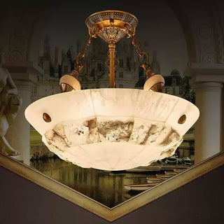 Auremont Carved Alabaster Ceiling Light