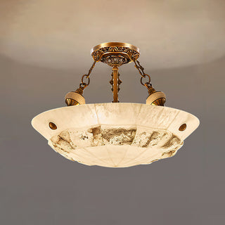 Auremont Carved Alabaster Ceiling Light