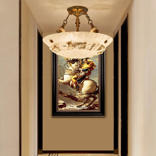 Auremont Carved Alabaster Ceiling Light