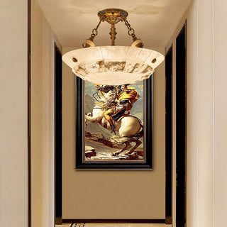 Auremont Carved Alabaster Ceiling Light