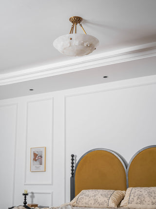 Auremont Carved Alabaster Ceiling Light