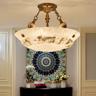 Auremont Carved Alabaster Ceiling Light
