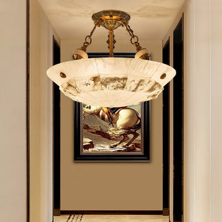 Auremont Carved Alabaster Ceiling Light