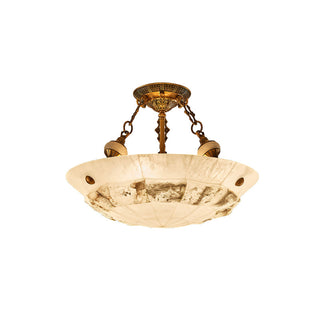 Auremont Carved Alabaster Ceiling Light