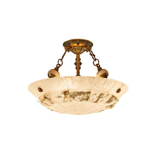 Auremont Carved Alabaster Ceiling Light