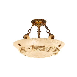 Auremont Carved Alabaster Ceiling Light