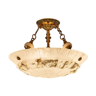 Auremont Carved Alabaster Ceiling Light