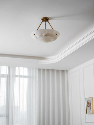 Auremont Carved Alabaster Ceiling Light