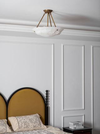 Auremont Carved Alabaster Ceiling Light