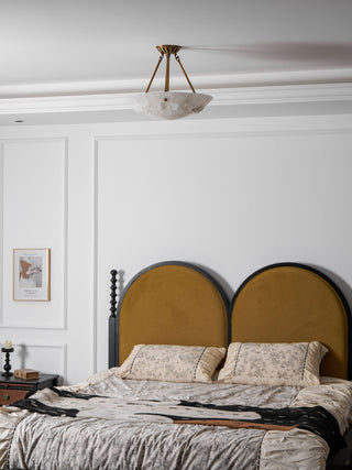 Auremont Carved Alabaster Ceiling Light