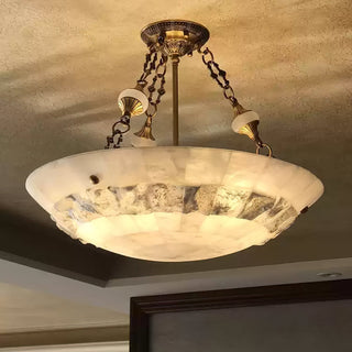 Auremont Carved Alabaster Ceiling Light