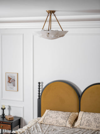 Auremont Carved Alabaster Ceiling Light