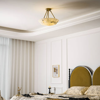 Auremont Carved Alabaster Ceiling Light