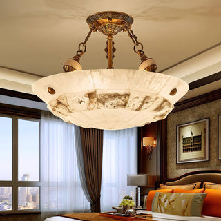 Auremont Carved Alabaster Ceiling Light