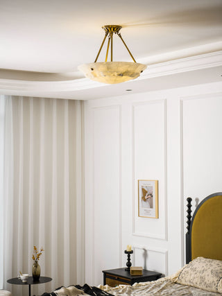Auremont Carved Alabaster Ceiling Light