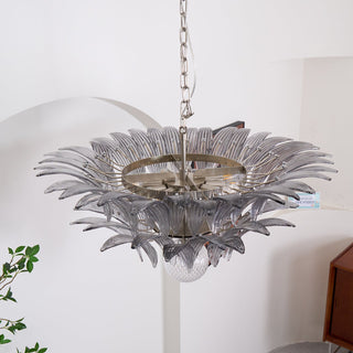 Pavia Feather Glass Chandelier