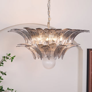 Pavia Feather Glass Chandelier