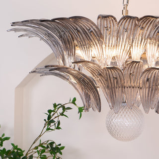 Pavia Feather Glass Chandelier