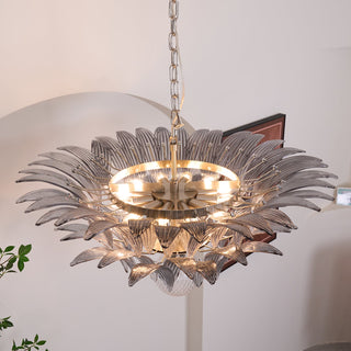 Pavia Feather Glass Chandelier