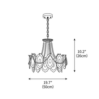 Pearls Vintage Glass Chandelier