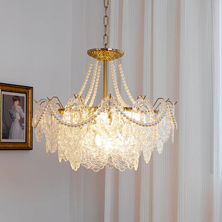 Pearls Vintage Glass Chandelier