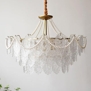 Pearls Vintage Glass Chandelier