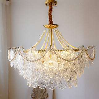 Pearls Vintage Glass Chandelier