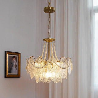 Pearls Vintage Glass Chandelier
