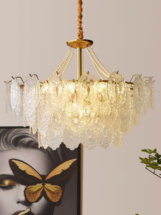 Pearls Vintage Glass Chandelier