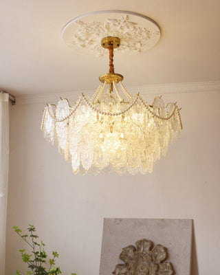 Pearls Vintage Glass Chandelier