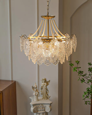 Pearls Vintage Glass Chandelier