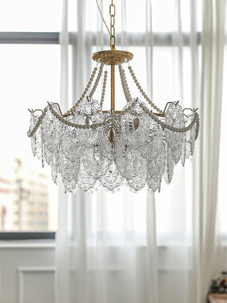 Pearls Vintage Glass Chandelier