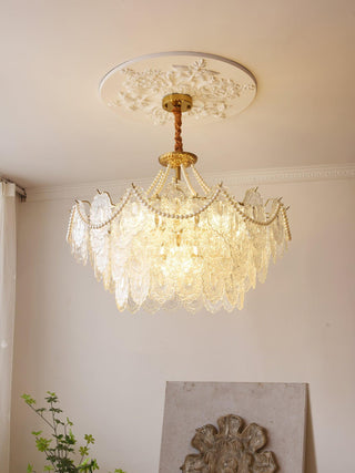 Pearls Vintage Glass Chandelier