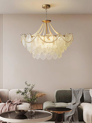 Pearls Vintage Glass Chandelier