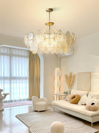 Pearls Vintage Glass Chandelier